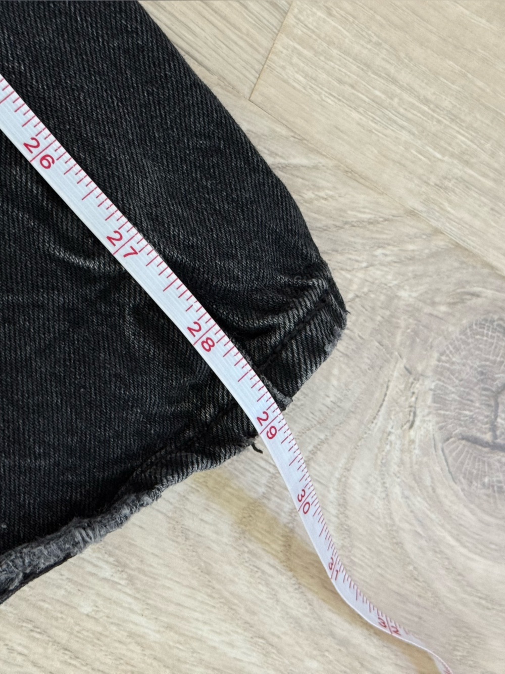 American Eagle A-Line Baggy Super Wide Leg Jeans | Black | 4 Regular - Picture 10 of 11